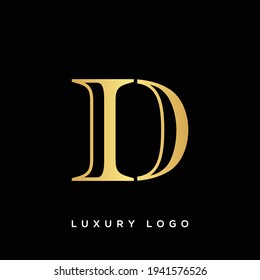 DI Alphabet initial Letter Monogram Icon Logo vector illustration