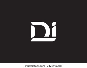 DI Alphabet initial Letter Monogram Icon Logo