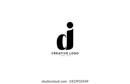 DI CI Abstract initial monogram letter alphabet logo design