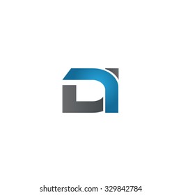 DI company linked letter logo blue