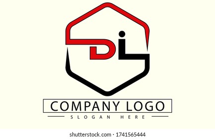 DI Creative Modern Letters Logo Design illustration.