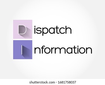 DI - Dispatch Information acronym, business concept background