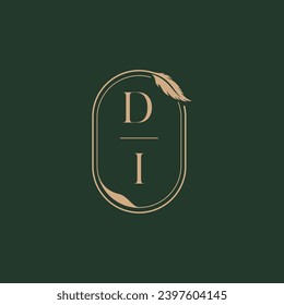 DI feather concept wedding monogram logo design ideas as inspiration