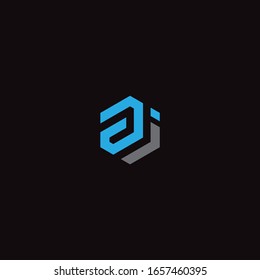 DI oder GI einzigartiges Logo für Vektorillustration im Monogramm-Stil.