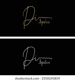 Logotipo da assinatura Di Handwriting. Di Hand desenhado caligrafia vetor. Di carta imobiliária, beleza, fotografia carta logotipo design.