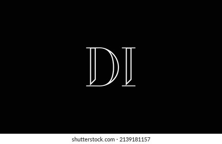 DI, ID Abstrakte Buchstaben Logo-Monogramm