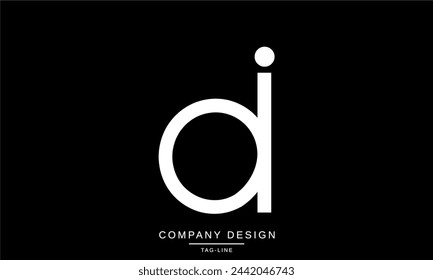 DI, ID Abstract Letters Logo Monogram Font Vector