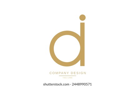 DI, ID Abstract Letters Logo Monogram Font Vector