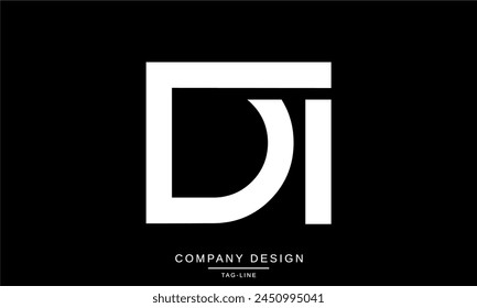 DI, ID Abstract Letters Logo Monogram Design Font Vector