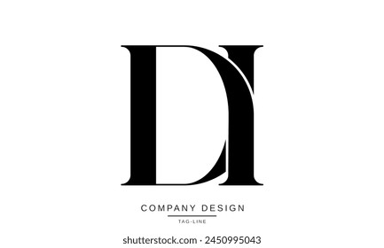 DI, ID Abstract Letters Logo Monogram Design Font Vector