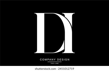 DI, ID Abstract Letters Logo Monogram Design Font Vector