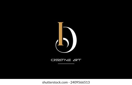DI, ID, D, I abstract letters logo monogram