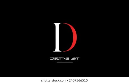 DI, ID, D, I abstract letters logo monogram
