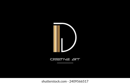 DI, ID, D, I abstract letters logo monogram