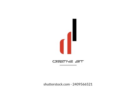 DI, ID, D, I abstract letters logo monogram