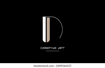 DI, ID, D, I abstract letters logo monogram
