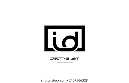 DI, ID, D, I abstract letters logo monogram