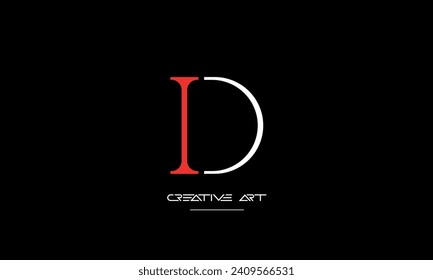 DI, ID, D, I abstract letters logo monogram