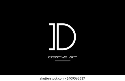 DI, ID, D, I abstract letters logo monogram