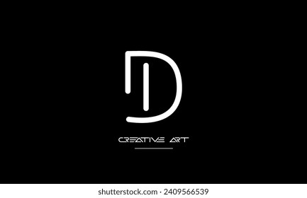 DI, ID, D, I abstract letters logo monogram