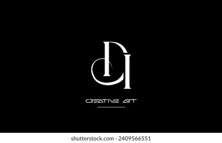 DI, ID, D, I abstract letters logo monogram