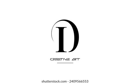 DI, ID, D, I abstract letters logo monogram