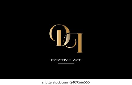 DI, ID, D, I abstract letters logo monogram