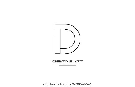 DI, ID, D, I abstract letters logo monogram