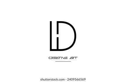 DI, ID, D, I abstract letters logo monogram