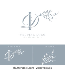 DI, ID Initial Wedding Logo Monogram