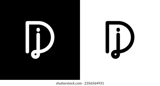 DI or ID Letter Logo design, ID or DI Monogram, DI or ID Initials Letter Logo concept, Icon, Vector