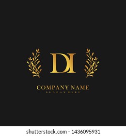 DI Initial beauty floral logo template