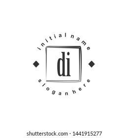 DI Initial beauty monogram logo vector