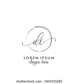 DI Initial beauty monogram logo vector