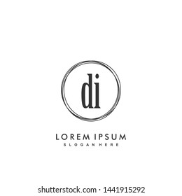 DI Initial beauty monogram logo vector