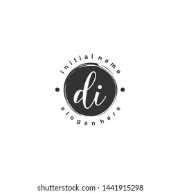 DI Initial beauty monogram logo vector