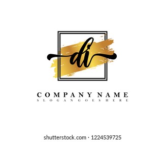 DI Initial handwriting logo concept
