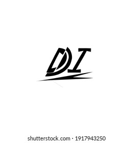 DI initial handwriting logo for identity