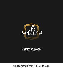 DI Initial handwriting logo vector
