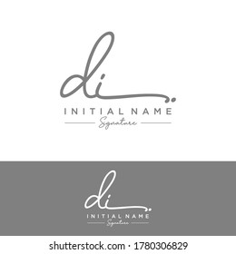 DI Initial letter handwriting and signature logo.