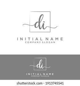 DI Initial letter handwriting and signature logo.