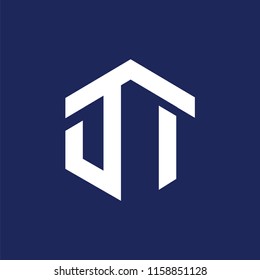 DI Initial letter hexagonal logo vector