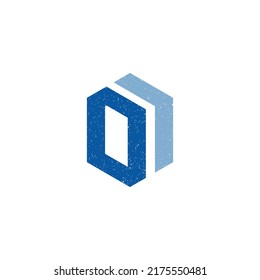 DI Initial letter hexagonal logo vector