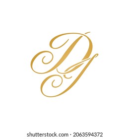 DI initial logo design vector stock