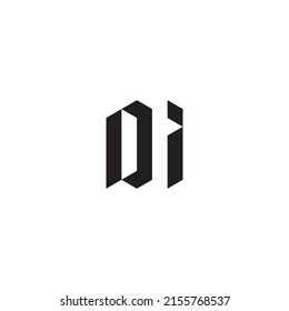 DI initial logo letters in high quality professional design that will print well across any print media