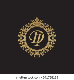 DI initial luxury ornament monogram logo