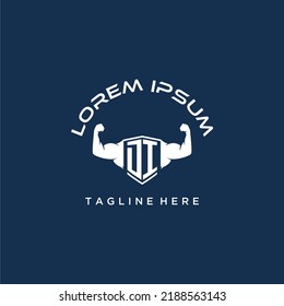 DI-Initial-Monogramm für Fitness- oder Fitnesslogos mit kreativem Design