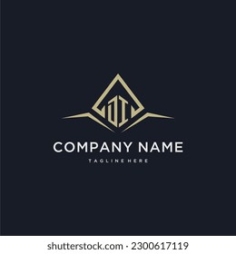 DI initial monogram logo for real estate with polygon style