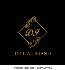 DI Initial wedding logo template vector