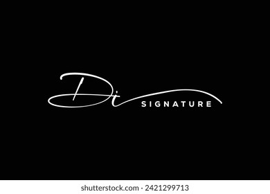 DI initials Handwriting Signature Logo. DI Handgezeichnete Kalligraphie Schrift Vektor. DI Brief Immobilien, Schönheit, Fotografie Brief Logo Design.